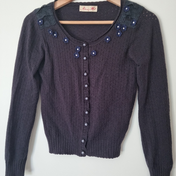 Alannah Hill Sweaters - Lovely navy blue Alannah Hill size 10 cardigan